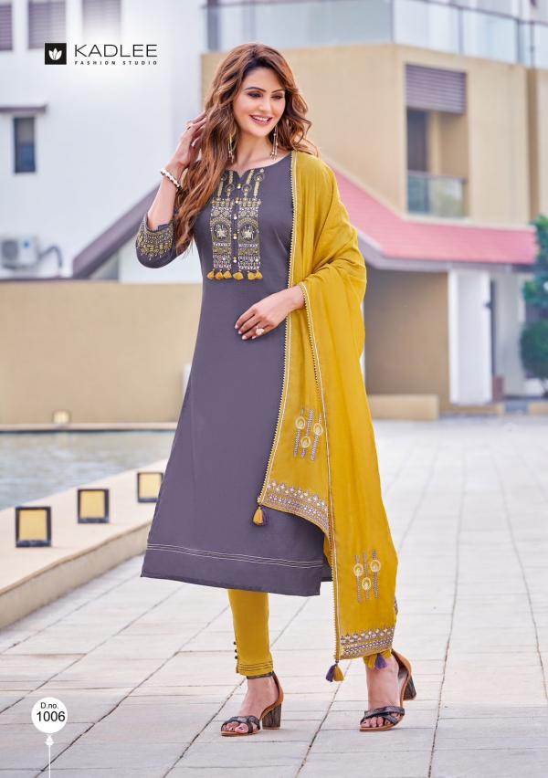 Kadlee Anupma Viscose Designer Kurti With Bottom Dupatta Collection